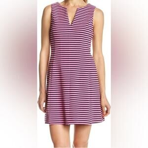 Lilly Pulitzer Brielle Hotty Pink Striped Dress XS Sleeveless
